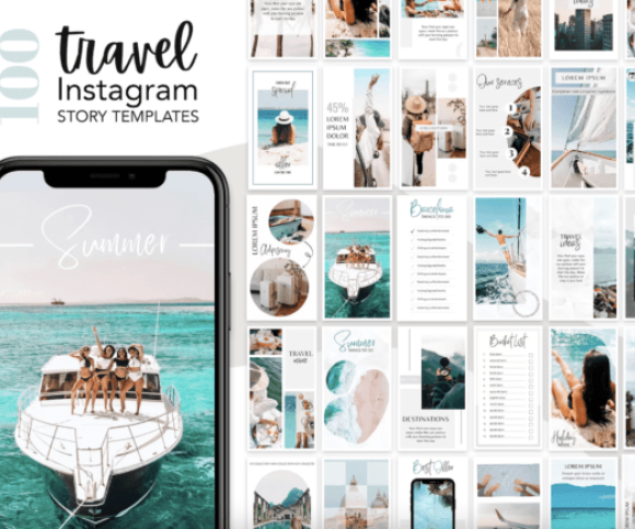 100 Travel Instagram Story Templates