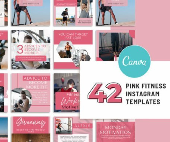 Fitness Instagram Canva Post Templates